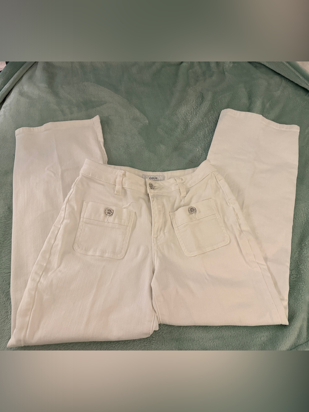 CeCe Casual White Jeans